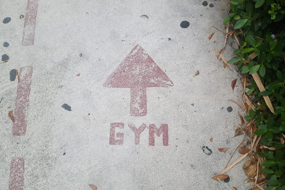 gym road signage